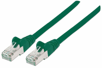 Intellinet Netzwerkkabel mit Cat6a-Stecker und Cat7-Rohkabel, S/FTP, 100% Kupfer, LS0H, 5 m, grün