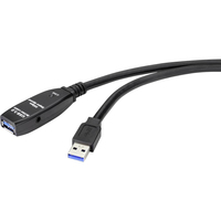 Renkforce RF-4598346 USB Kabel 10 m USB 3.2 Gen 1 (3.1 Gen 1) USB A Schwarz