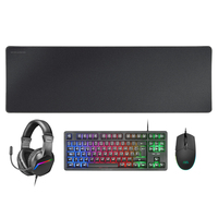 Mars Gaming MCP-RGB3 teclado Ratón incluido USB QWERTY Español Negro