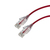 Videk Cat6 Slim U/UTP LSZH RJ45 to RJ45 Booted Patch Cable 28 AWG Red - 1Mtr