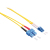 LogiLink LC/SC, 2 m Glasvezel kabel OS2 Geel