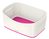 Leitz MyBox Tárolórekesz Téglalap alakú ABS műanyag Rózsaszín, Fehér