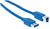 Manhattan SuperSpeed USB-B Anschlusskabel, USB 3.0, Typ A-Stecker - Typ B-Stecker, 5 Gbit/s, 1 m, blau