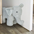 Relaxdays Elephant Türstopper Grau Polyester, Sand