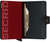 Secrid Miniwallet Matte Briefttasche Schwarz, Rot Aluminium, Leder