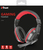 Trust 21953 słuchawki/zestaw słuchawkowy Przewodowa Opaska na głowę Gaming Czarny, Czerwony