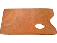 Palette Holz eckig 25x35cm 5mm lackiert, Meranti furniert