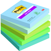 Karteczki samoprzylepne Post-it® Super Sticky, OASIS, 76x76mm, 5x90 kart.