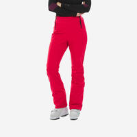 Women's Ski Trousers 500 Slim - Red - UK 22-24 / EU 4XL(L29)