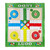 Relaxdays Ludo XXL, große Brettspiel Matte inklusive 16 Spielsteine, 2 Würfel & 4 Heringe, Garten Ludo, 160x180 cm, bunt