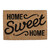 Relaxdays Fußmatte Kokos, Home Sweet Home, 40 x 60 cm, Schuhabtreter innen & außen, rutschfeste Türmatte, natur/schwarz