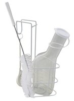 Urinflaschen-Set BASIC,Flasche milchig,Halter,Bürste(Sundo)