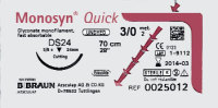 MONOSYN QUICK · ungefärbt · USP 2/0 · metric 3 · Nadel GS51 · Länge 70 cm · 36 Stück
