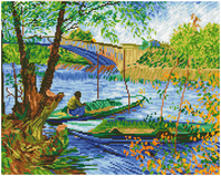 Diamond Painting Kit: Fishing in Spring (Van Gogh)