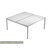 Scrivania Bench doppia piano grigio 160x164x72,5 cm gamba a ponte in metallo grigio Presto Venere Plus - 663B-NOPAR/9