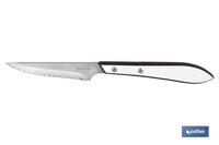 PACK 3 CUCHILLO CHULETERO MICRODENTADO HOJA 10cm MODELO GULASH BLANCO