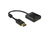 Adapter Displayport 1.2 Stecker an HDMI Buchse, 4K Aktiv, schwarz, 0,2m, Delock® [62607]