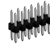 Stiftleiste, 100-polig, RM 2 mm, gerade, schwarz, 10062401