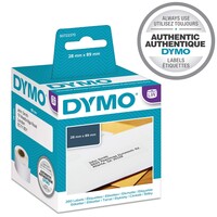 Etichette Dymo label writer 28x89 rotolo 2x130et permanenti