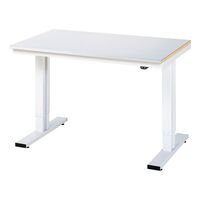 Work table, electric height adjustment