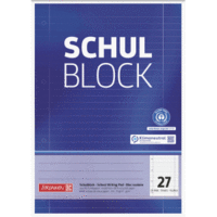 Schulblock A4 70g/qm 50 Blatt RC Lineatur 27 gelocht