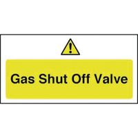 Vogue Sticker - Gas Shut Off Valve - Safety / Warning Sign 100X200mm