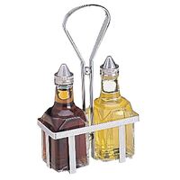 Cruet Rack Table Organiser for Oil & Vinegar - Stainless Steel - 147(H)x 53mm