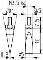 Messeinsatz Stahl Typ 20/ 5,0mm KÄFER