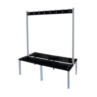 Eco plastic slat double sided changing room bench