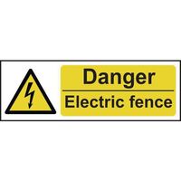 Danger electric fence sign