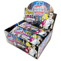 Dubble Bubble Mega Tattoo Gum, Kaugummi mit Tattoos, 24 Packungen je 8g