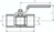 Zeichnung: Edelstahl-Kugelhahn 1-teilig, reduzierter Durchgang