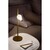 Tischleuchte IDEA, mit Schnurschalter, inkl. G9 LED 5W 2700K 500lm, opalweiß / brass matt / Kabel schwarz