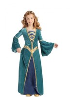 Disfraz de Princesa Medieval Verde para niña 5-6A