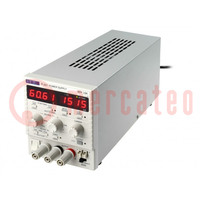 Power supply: laboratory; single-channel,linear; 0÷60VDC; 0÷1.5A