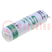 Battery: lithium; 3.6V; AA; 2600mAh; non-rechargeable; Ø14.5x50mm