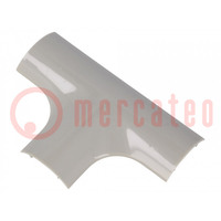 T-connector-cover; grey; ABS; UL94HB