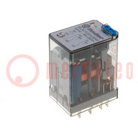 Relay: electromagnetic; DPDT; Ucoil: 220VDC; Icontacts max: 20A
