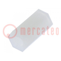 Screwed spacer sleeve; hexagonal; polyamide; M3; 11mm