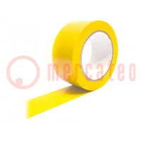 Tape: markerend; geel; L: 33m; W: 50mm; zelfklevend; Thk: 0,15mm