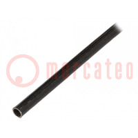 Insulating tube; fiberglass; black; -20÷155°C; Øint: 4mm