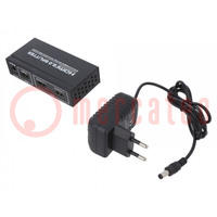 Splitter; HDMI 2.0; black; Input: DC socket,HDMI socket