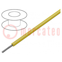 Wire; stranded; Cu; 16AWG; TFE; yellow; 300V; 30m; 100ft; Shielding