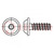 Screw; for plastic; with flange; 3x8; Head: button; Torx® PLUS