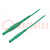 Csatlakozó kábel; 8A; banándugó 4 mm,kétoldalas; Unévl: 1kV; zöld
