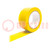 Cinta: para marcar; amarillo; L: 33m; W: 50mm; adhesiva; Thk: 0,15mm