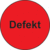 Etiketten zur Qualitätssicherung - Defekt, Rot, 3.8 cm, Papier, Selbstklebend