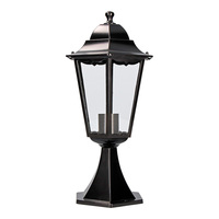 FAROL ALUMINIO SOBREMURO NEGRO 49,5xØ23CM EDM MOD. MARSELLA