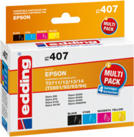 EDD-407 Epson T071X Multipack 4 - BK/C/M/Y - 4x 9 ml