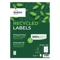 Avery LR4760-100 Recycled Filing Labels 100 sheets - 7 Labels per Sheet